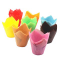 50pcs Newspaper Style Cupcake Liner Baking Cup For Wedding Party Caissettes Tulip Muffin Cupcake Paper Cup Oilproof Cake Wrapper