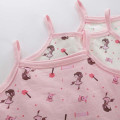 5pc/Lot Kids Girls Cotton T-Shirt Children Cartoon Tops Underwear Sports Bra Vest 2-10Years