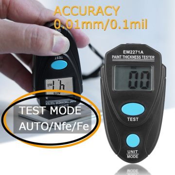 EM2271 Mini Paint Thickness Gauge Digital Mini Automobile Thickness Gauge Car Paint Tester Thickness Coating Meter Measure Tool