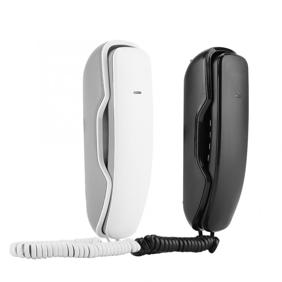 Fixed Landline Smart Telephone Portable Mini Phone Wall Telephone Hanging Telephone 2 in 1 Push Button Phone for Home