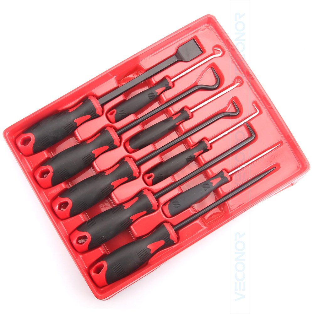 9pcs O-Ring Pick Tool Removal Oil Seal Pick Set Tools Hook Pick Remover Kit Automotive Long Hook Tool