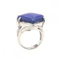 Natural Stone Rectangle Ring Gemstone Handmade Wedding Ring Crystal Wedding Rings for Women Anniversary