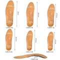 Sunvo Leather Orthotic Insoles for Flatfoot Arch Support Orthopedic Silicone Massage Shoe Pad Men Women Foot Care Cushion Insole