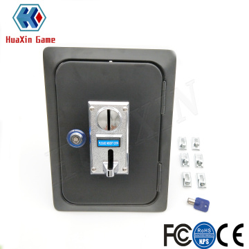 Arcade Coin Door with 6 Kinds Different Multi Coin Selector Acceptor and lock for Arcade Video Games Vending Machine Part