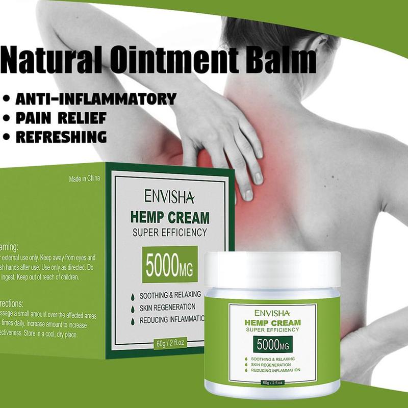 60ml Natural Hemp Face Cream Hemp Oil Cream Anti-inflammation And Arthritis Pain Relief Hemp Balm Hemp Seeds Cream Skin Care