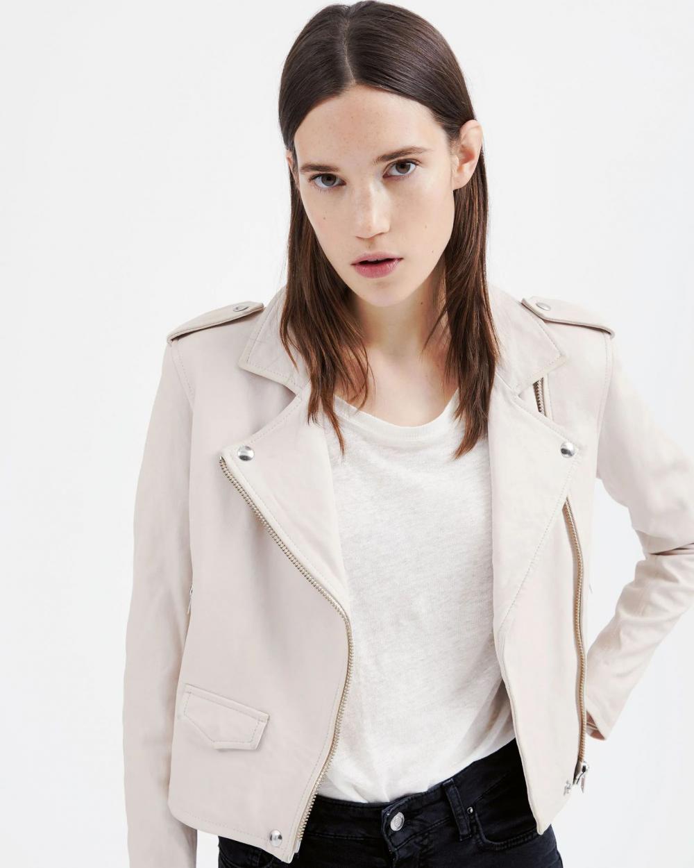 Colorful Pu Leather Jacket For Women