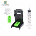 Ink Refill Cartridge Clip 2pcs Rubber Pads Syringe Tool Kit for HP 60 61 62 63 65 122 121 301 302 664 652 304 ink
