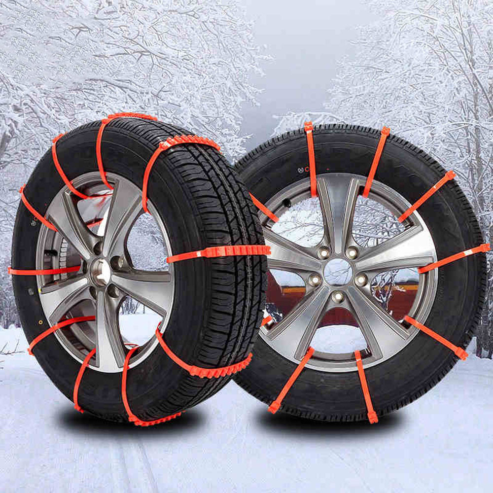 Winter Anti-skid Chains 10Pcs Winter Anti-skid Chains for Car Snow Mud Wheel Tyre Thickened Tire Tendon