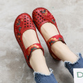 989 red sandals