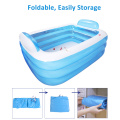 150/180CM PVC Inflatable Bathtub Foldable 3 Layers Large Family Swimming Pool Outdoor Garden Summer Inflatable Paddling Pools