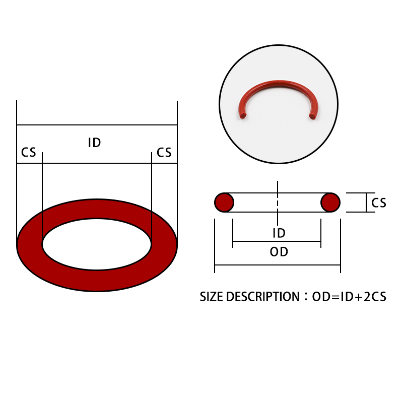 5PCS/lot Silicone rubber oring red VMQ CS 2.65mm ID11.8/12.5/13.2/14/15/17/18/19/20mm O Ring Gasket Silicone O-ring waterproof