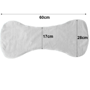 5PCS/LOT Adult Diaper Inserts Incontinence Disable Washable Reusable Cloth Nappy King Size Microfiber 3 Layers 17cmx60cm