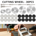 30pcs HSS Cutting Discs Grinding Disc Circular Saw Blade Woodworking Metal Dremel Mini Drill Bit Rotary Power Tool Accessories A