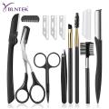 YBLNTEK 5/8PCS Eyebrow Trimmer Eyebrow Razor Kit Eyebrow Scissors Eyebrow Comb Razor for Face Tweezers Eyelash Eyelash Brush