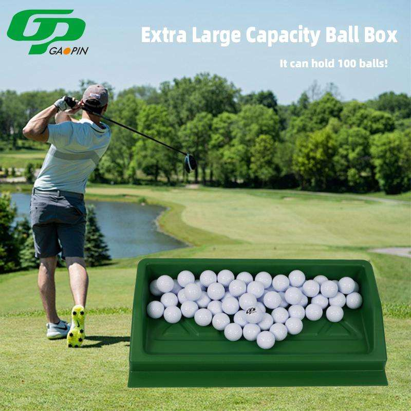 Golf Ball Storage Box Anti-Drainage Groove 100-Ball Capacity ABS Material Weather-Resistant for Home Range
