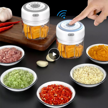 Electric Garlic Masher 3 Blades Mini Crusher Chopper USB Charging For Crushed Garlic Crushed Ginger Crushed Fresh Chili Tools