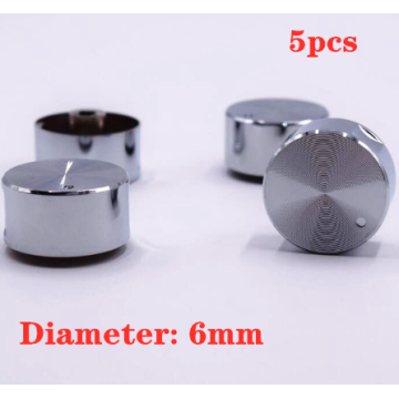 5PCS high quality Rotary switch gas stove parts gas stove knob zinc alloy round knob with chrome plating for gas stove