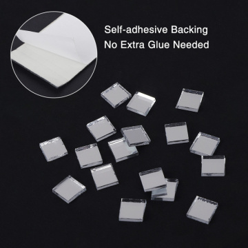 100x4CM Self Adhesive Glass Mosaic Sticker Mini Home Mirror Tiles 5mm Sheets DIY 1464 Pieces Home Decoration Stickers Posters