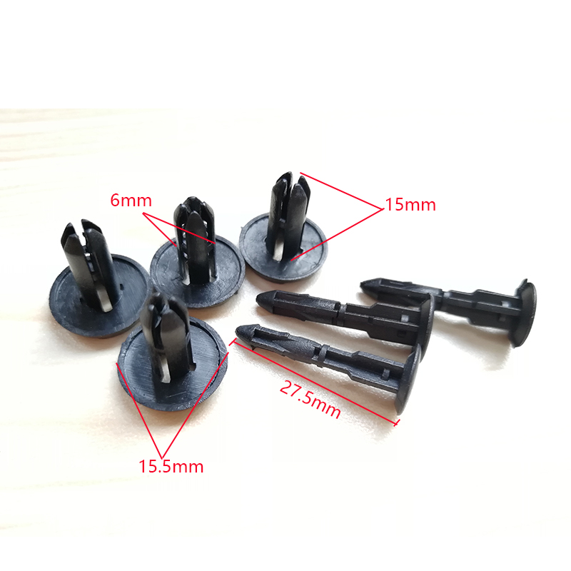 6mm Car Bumper Fenders Auto Fastener Clip For Honda Toyota Engine Guard Cover Plate Fixed Clamp Rivet