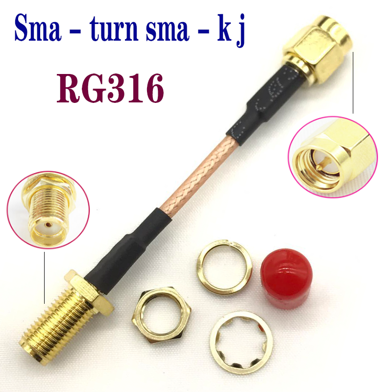 RF radio frequency (RF) sma connector sma male head turns female head RG316 extended antenna feeder communication jump line