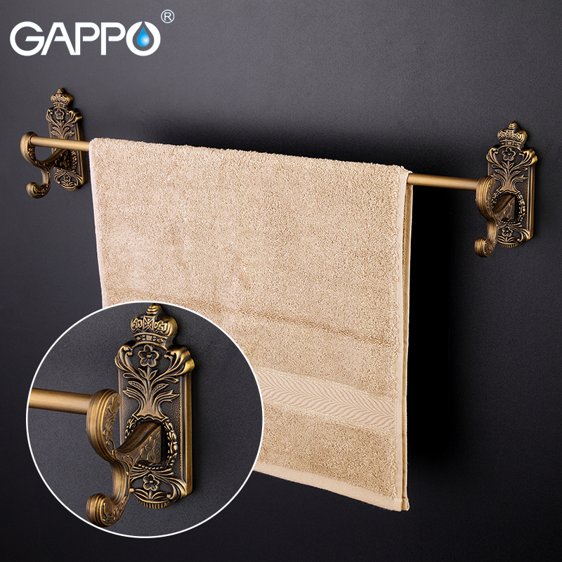 GAPPO Soap Dishes Towel Bars Robe Hooks Paper Holders Cup Tumbler Holders towel rails Toilet Brush wall mount Bath Hardware Sets