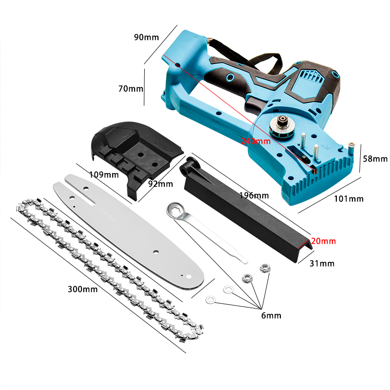 Electric Saw Chainsaw 500m/min Wood Cutters Cordless Bracket Brushless Motor Chain Saw Power Blade Tool For Makita 18V Battery
