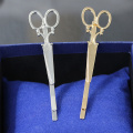 Golden Silvery Scissors Shape Hair Clips For Hair Clip Pins Hairpin Simple Metal Barrettes For Women Girl Styling Accessories