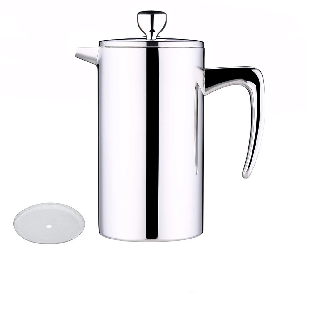 ROKENE Stainless Steel French Press Coffee Percolators Coffee Maker Double Walled Construction Coffee Press 3 Pieces Gifts