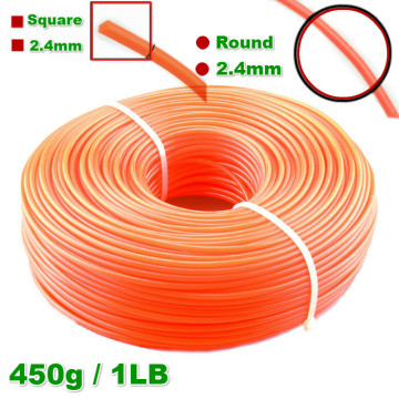 New 2.4mm 1LB Grass Trimmer Line Strimmer Brushcutter Nylon Rope Cord Line Long Round/Square About 80M Roll Replacement