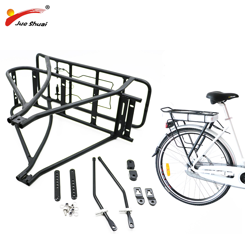 20-29 inch 700C Adjustable Bike Luggage Bicycle Rack Black Double Layer for e Bike Battery Rear Carrier Bicycle Accessories