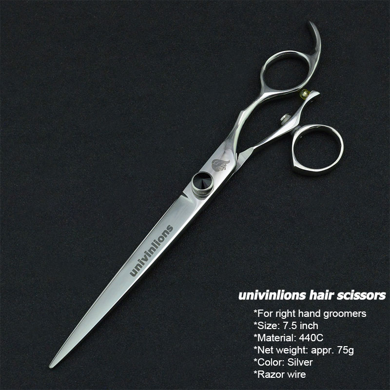 7.5" Pet Dogs Grooming Scissors Rotating Swivel Straight Scissors Cutting Rotary Shear Rotating Thumb Shears Animals Coiffure