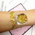19 Colors Mermaid Sequins Gel Holographic Sequins Hair Body Face Glitter Gel Art Loose Sequins Shimmer Diamond Eye Shadow