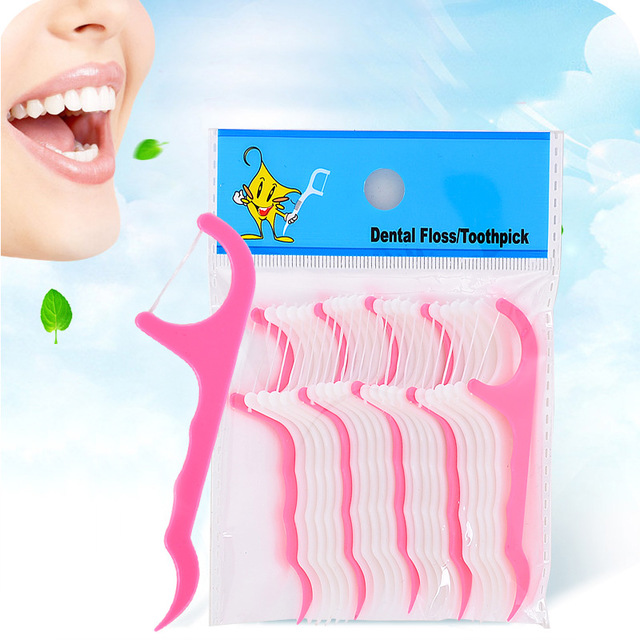 50PCS/2Packs Dental Floss Picks Teeth Toothpicks Stick Oral Care Tooth Stain Remove Tooth Care Oral Hygiene