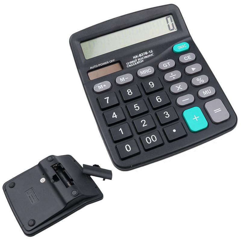 Office Finance Calculator Calculate Commercial Tool Solar / Battery Powered 12 Digit Electronic Calculatory Calculator 147*118MM