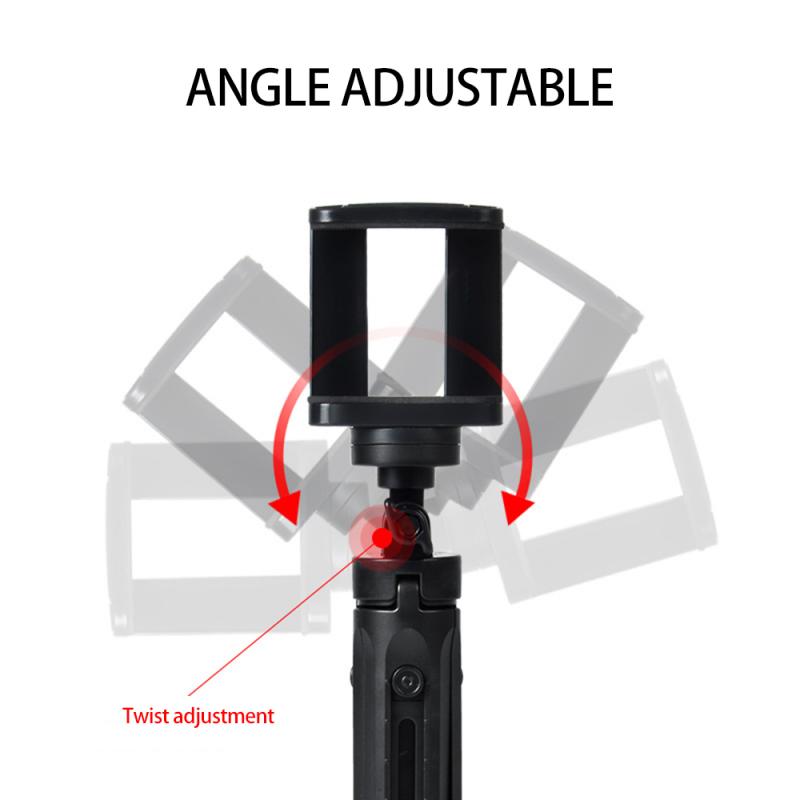 1pcs Mini tripod Bracket Mobile Phone Holder 360degC Rotation Folded Shockproof Anti-fall Adjustment With Phone Clip