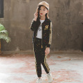 2021 New Autumn Spring Girls Clothing Suits Winter Coat Kids Colored Dots Cotton Sweatshirt Tracksuit Sport Suits Outwear