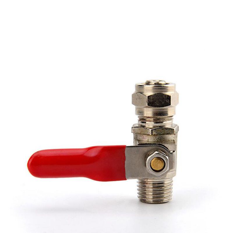 1/4'' BSP Male Thread to 1/4'' 3/8'' PE Pipe Metal Ball Valve Inlet Control Switch for RO Water Filter Purifier Fitting Parts