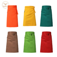 New Kitchen Cooking Aprons Work Dining Half-length Waist Unisex Apron Catering Chefs Hotel Waiters Uniform Essential Supplies