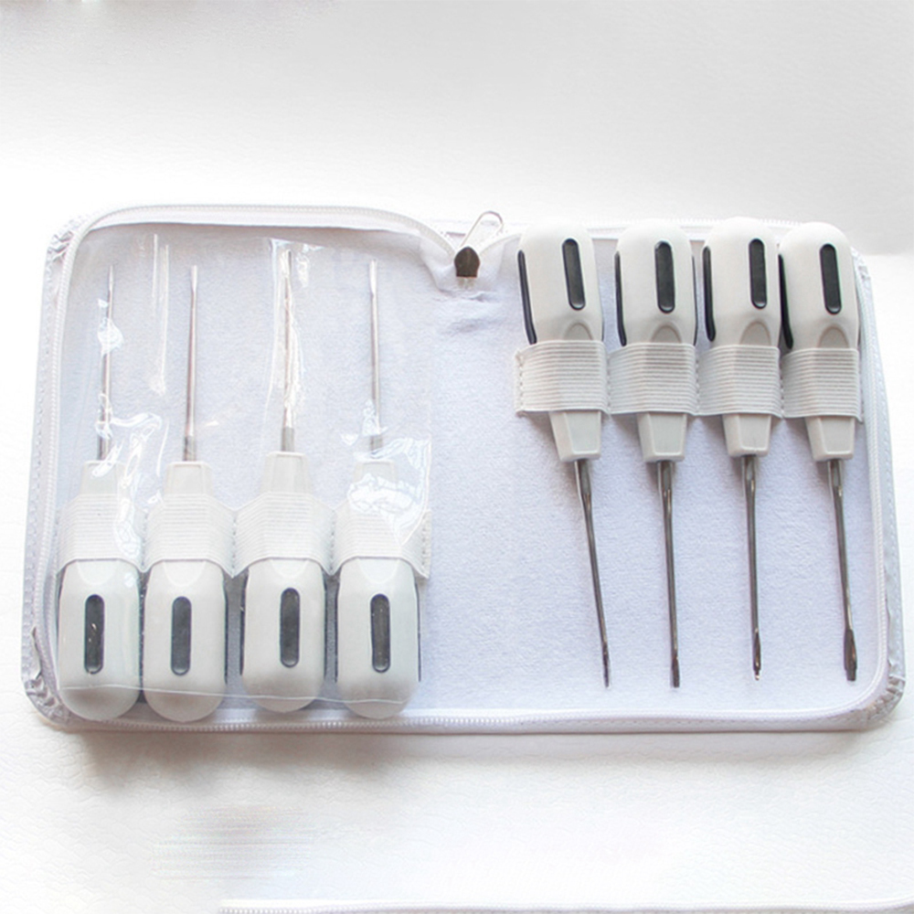 8pcs/set Dental Luxating Lift Elevators Clareador Curved Root Dentist Dental Surgical Instrument With Plastic Handle