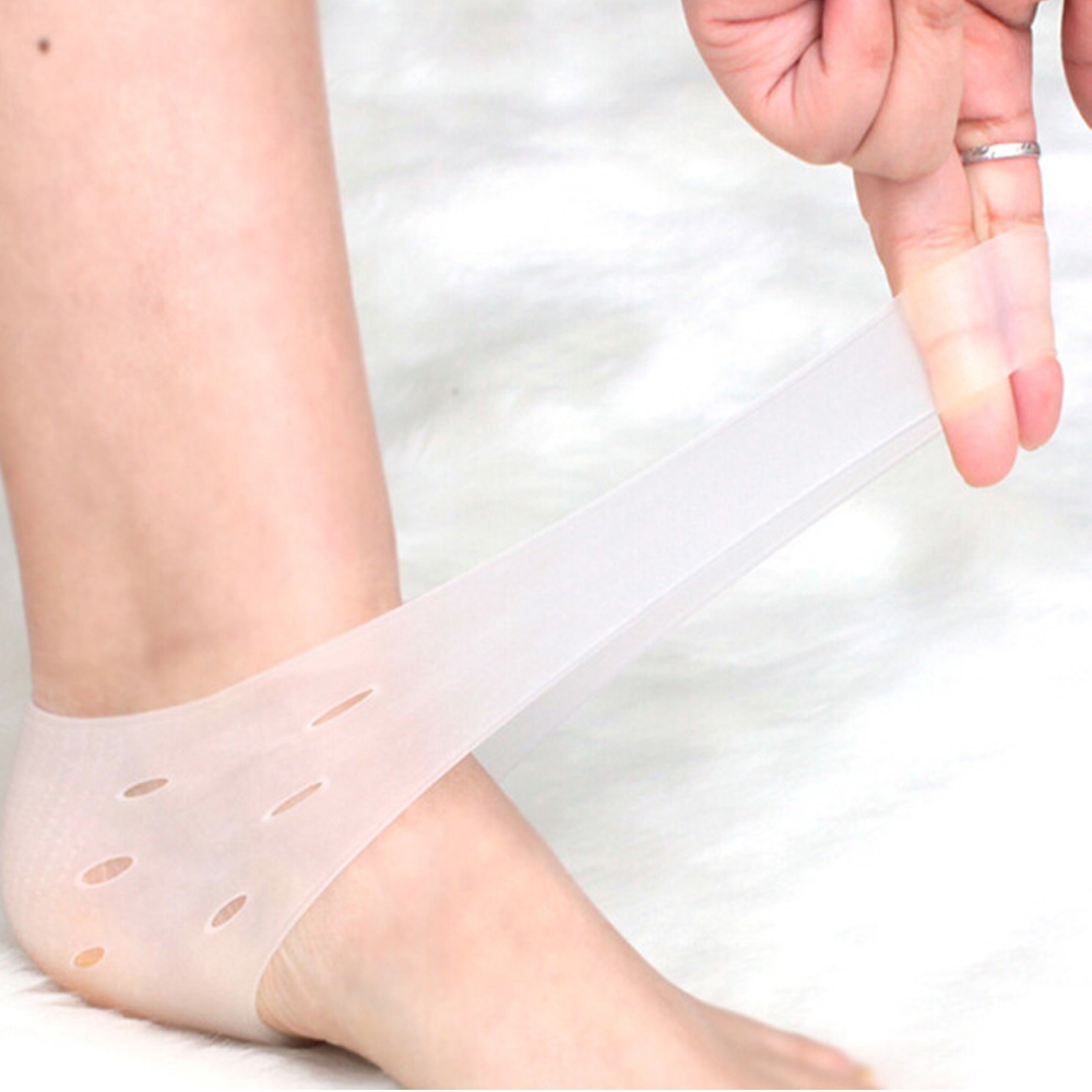 2Pcs Silicone Moisturizing Gel Heel Socks Like Cracked Foot Skin Care Protector Feet Massager Foot Pain Relief 3 Different Color