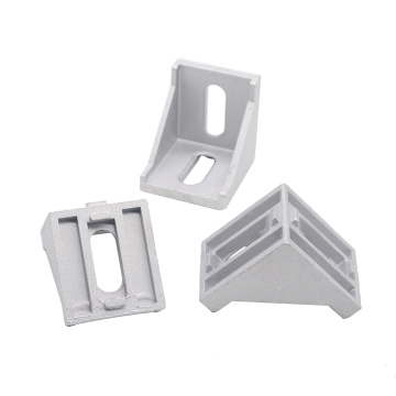 HOTSale 10pcs 4040 corner fitting angle aluminum L type connector bracket fastener match use 4040 industrial aluminum profile