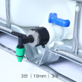 S60X6 thread to 3/8[ Garden Water Ball Valve for IBC tank Water Tap Cap With adapter nozzle Hose Connection