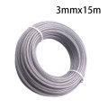 1 Spool Roll Commercial Trimmer Line Wire Cord 15m Long 3mm Steel For Strimmer Fine Quality Mowing Nylon Grass Trimmer Accessory