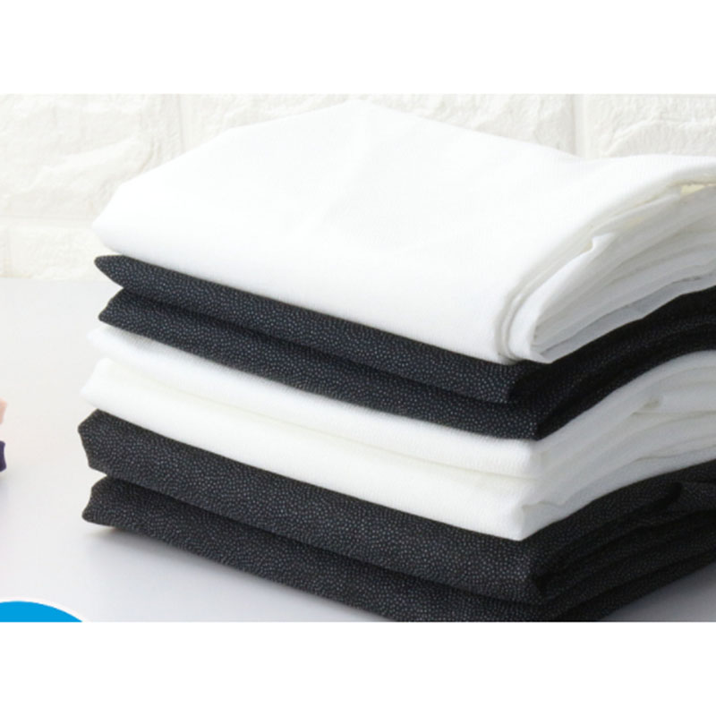 5mX152cm30D/50D/75D/100D/200D/300Dwhite black one-side adhesive silk cloth interlining for patchwork handmade diy accessorie2174
