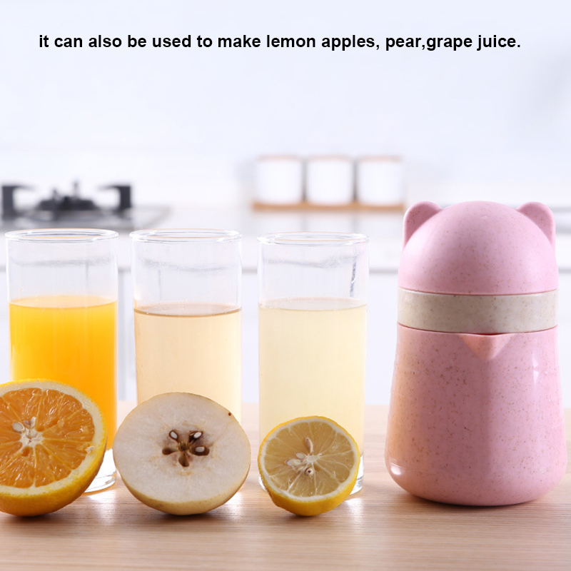 100% Original Household Citrus Juicer Recyclable Eco-friendly Wheat Straw Material Mini Home Lemon Orange Citrus Fruit Juice Cup