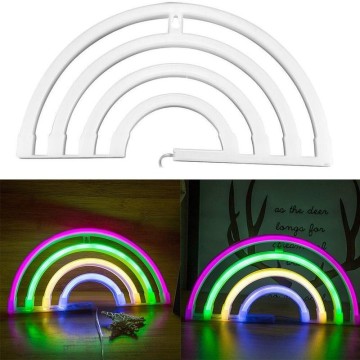 Rainbow Neon Sign LED Rainbow Light Lamp For Dorm Decor Rainbow Decor Neon Lamp Wall Decor Christmas Neon Bulb Tube