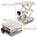 150 X 150Mm Lifting Platform Stand Rack Scissor Lab Jack Adjustable Height Stainless Steel Laboratory Table Holder Lifter