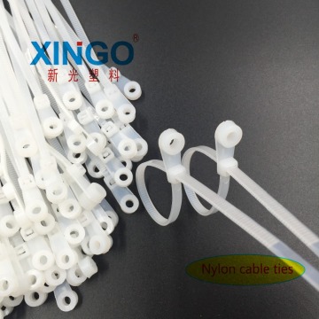 100pcs Nylon cable tie 4*200 fixed cable tie,screws fixed head type cable tie