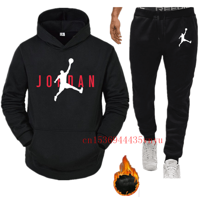 2020 Fall Set Fashion Hooded Sweatshirt 2 Piece Set Sportswear Brand Clothing Men's Fashion Casual Sportswear Hoodie + Pants