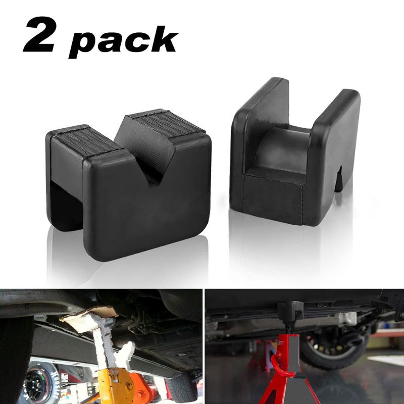 4 Pcs Vehicle Car Floor Jack Pad Adapter for Jack Stand Universal Rubber Slotted Frame Welds Protector Car Accessories